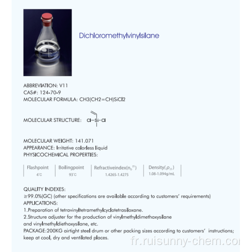 CAS No.: 124-70-9 Methyl Vinyl Dichlorosilane